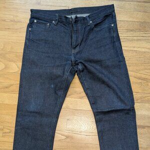 Uniqlo Slim Straight Selvedge Jeans 35 x30